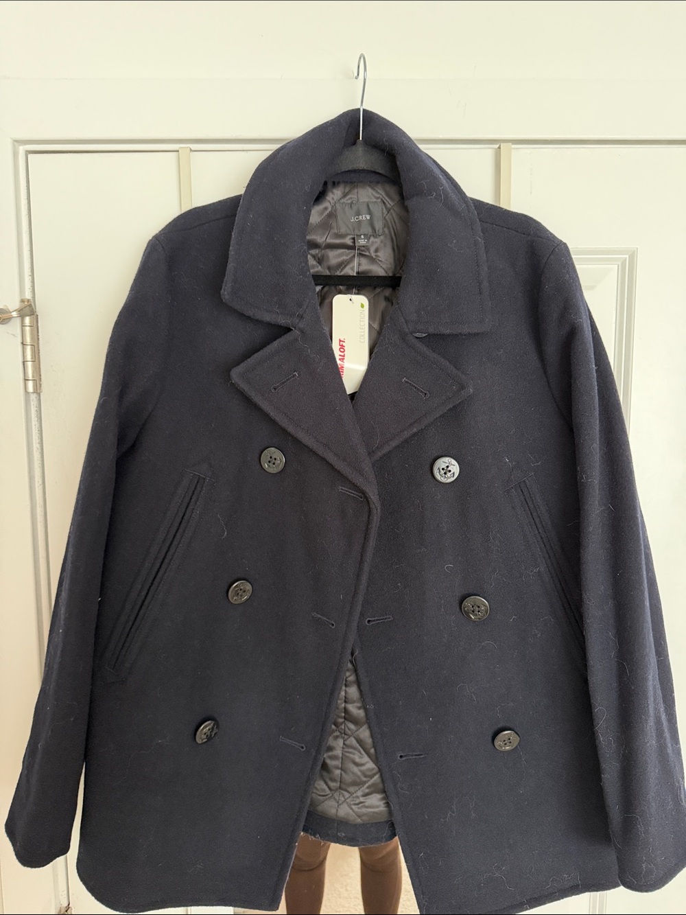J. Crew Men's Dark Navy Double-Breasted Pea Coat